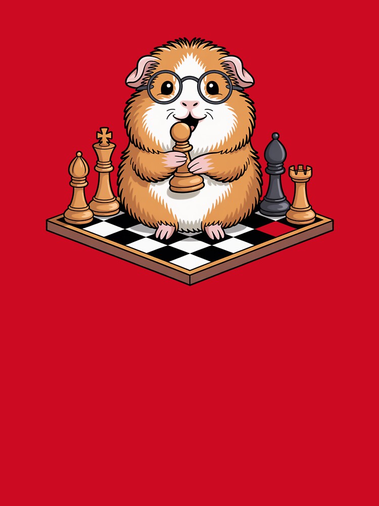 Guinea Pig Chess Master – Funny Cute Animal Gamer Design by Muzgle