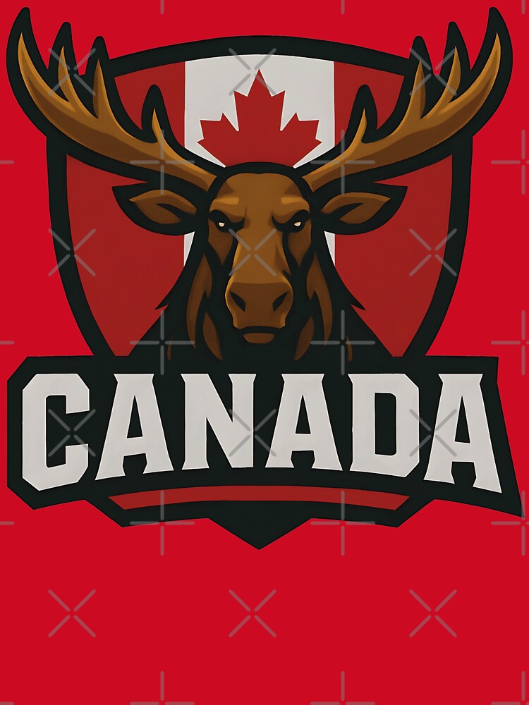 Canada Moose Sports T-Shirt | Canadian Flag Maple Leaf Emblem Tee | World Cup 2026 Fan by legendaryskins