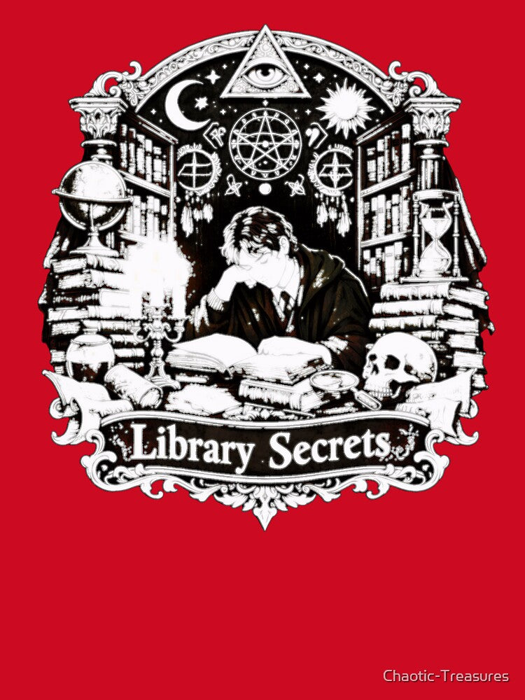 Library Secrets - Dark Academia Sticker, Gothic Student Design by Chaotic-Treasures