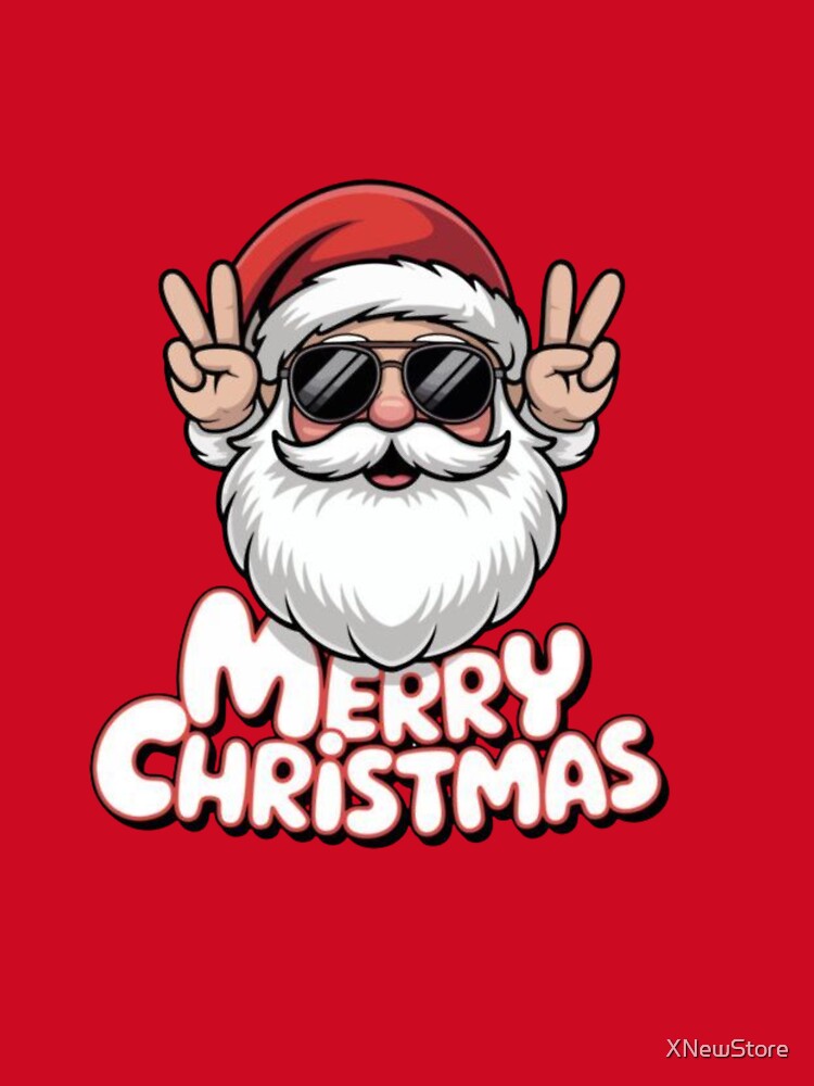 Cool Santa Claus with Glasses | Modern Merry Christmas | Alternative Christmas Design by XNewStore