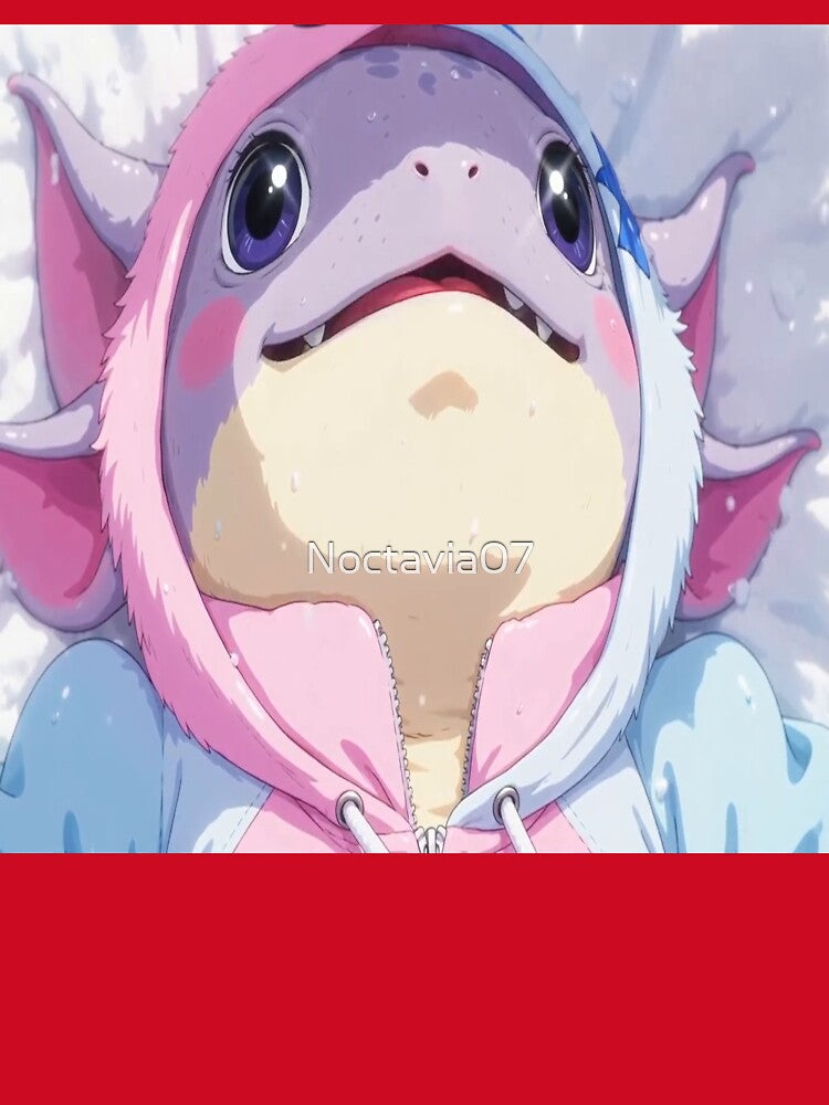 Cute Cozy Axolotl Hoodie Character – Kawaii Pastel Animal Illustration by Noctavia07