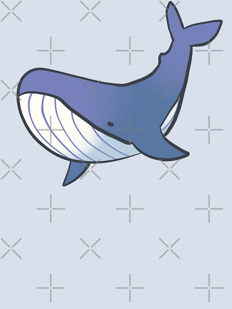 Cute Blue whale art by Mayarart