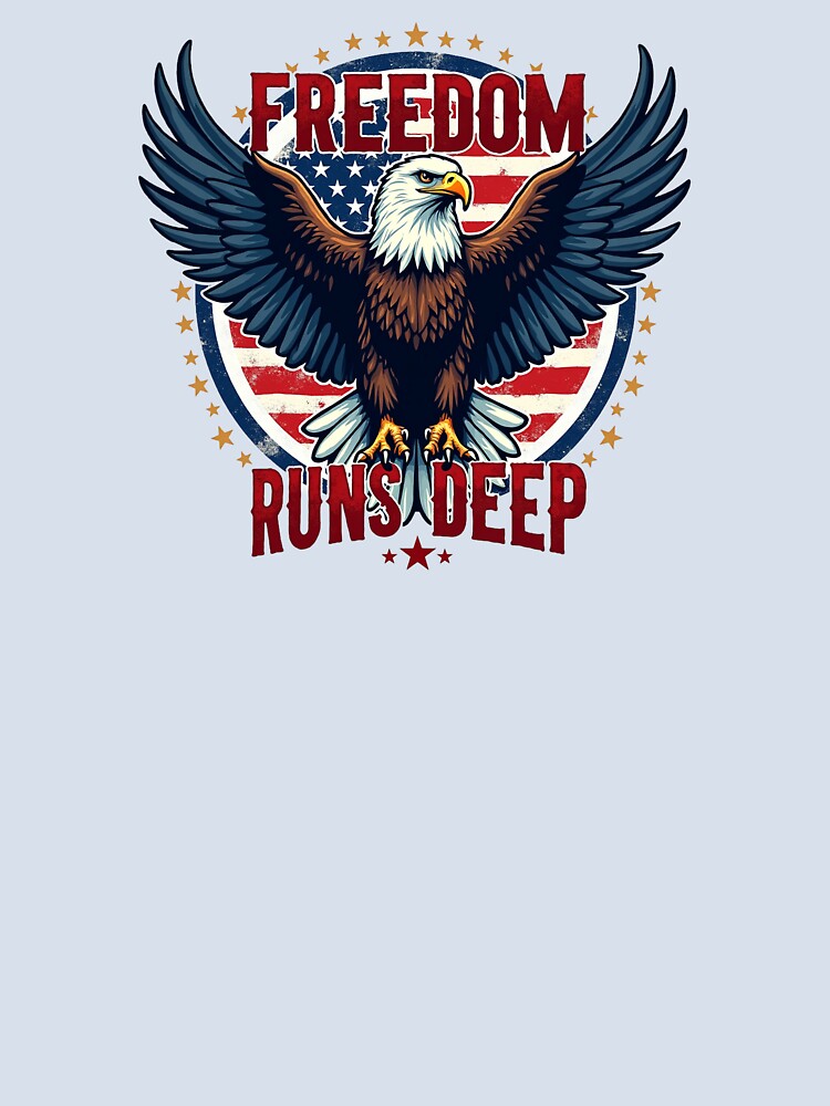 Freedom Runs Deep Patriotic Shirt, Vintage American Pride Tee by SNW-Collective