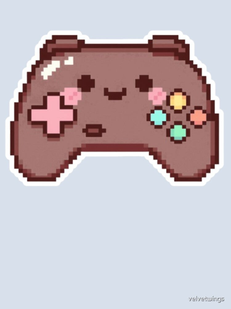 Pixel Game Controller Sticker | Retro Gaming Pixel Art by velvetwings