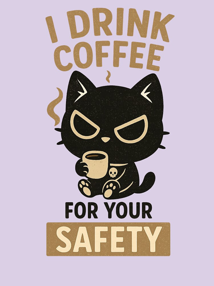 I Drink Coffee For Your Safety – Funny Angry Cat Coffee Lover by haitrieuic96