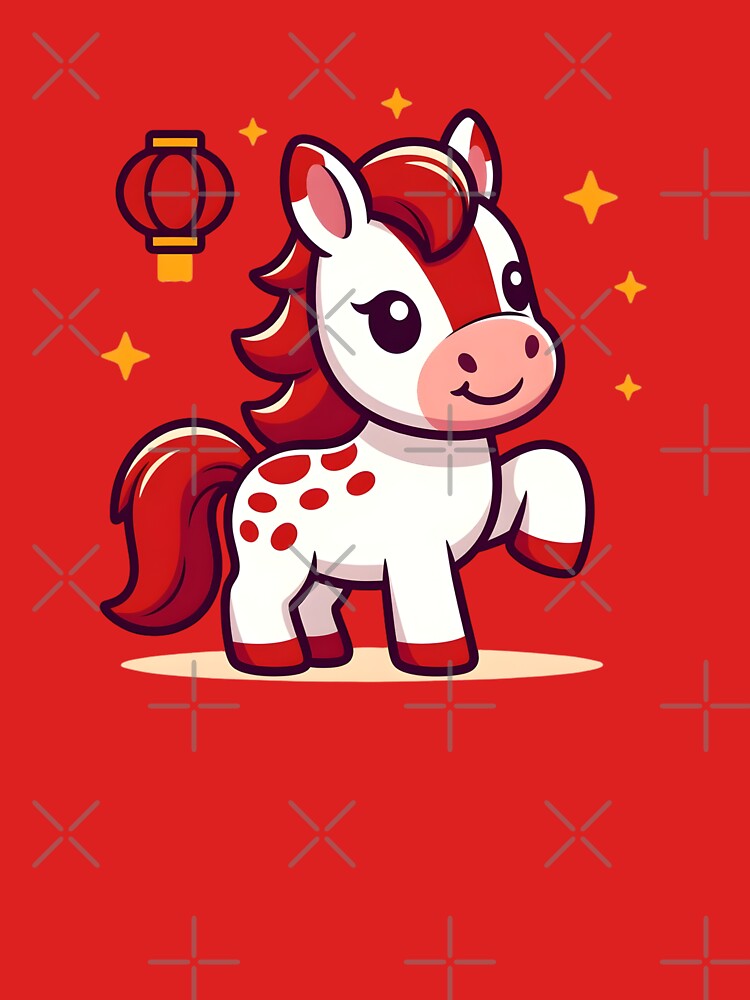 Mini Horse Chinese New Year 2026 Kawaii Kids by GrumpySableye