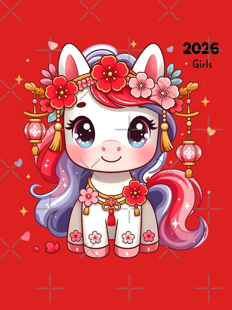 Elegant Floral Horse Lunar New Year 2026 by GrumpySableye