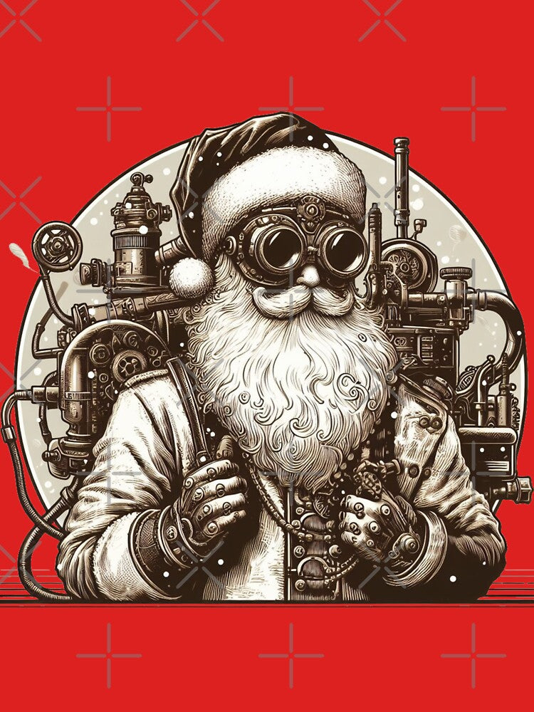 Backpacker Steampunk Santa by organicgal