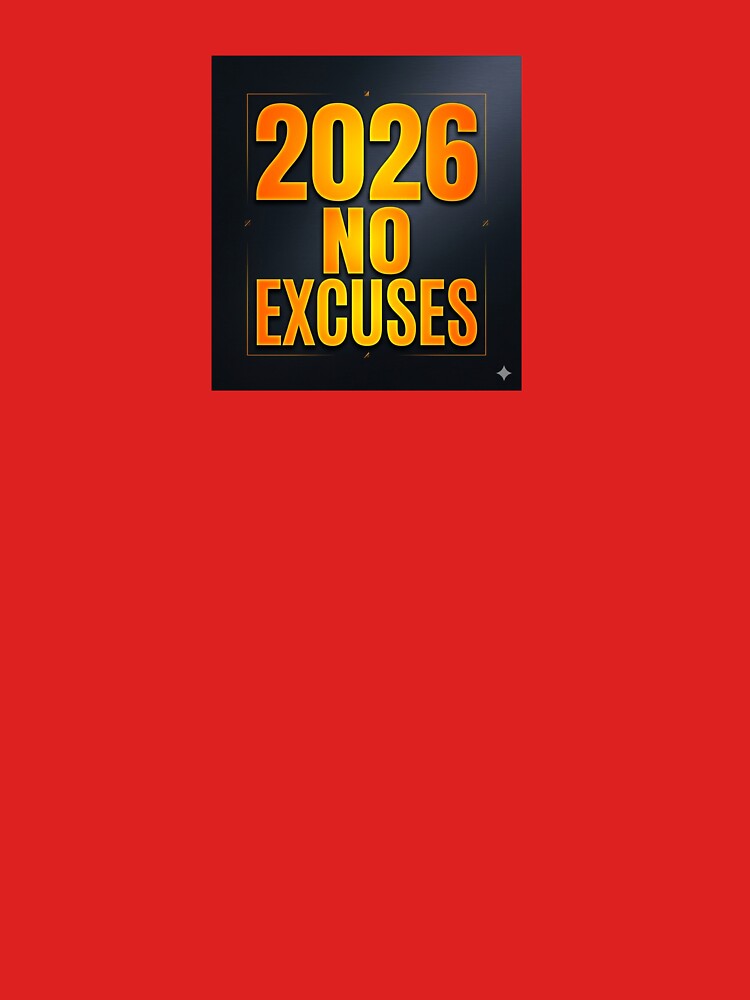 2026 NO EXCUSES - Motivational Hustle T-shirt by WaveDesignsNG