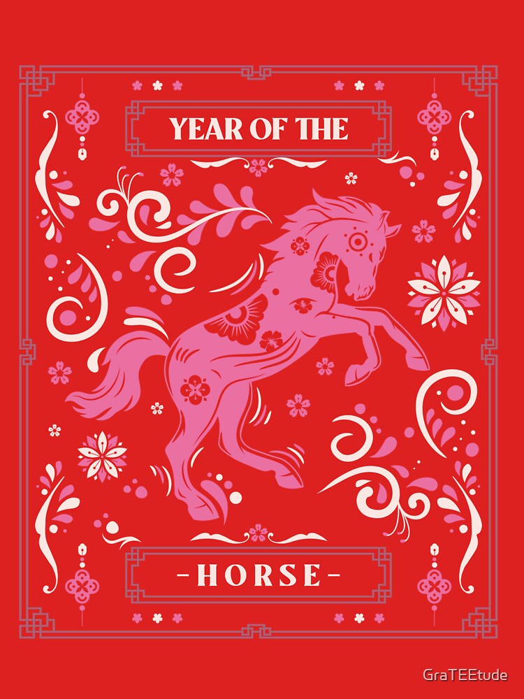 马年 Year Of The Horse Chinese Paper Cutting Art by GraTEEtude