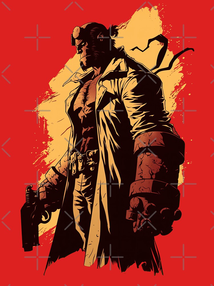 hellboy side profile by blackdogshop