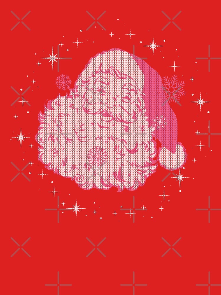 Retro Vintage Pink Santa Claus - Not So Ugly Christmas Sweater - Christmas Jumper by DesignByLeo