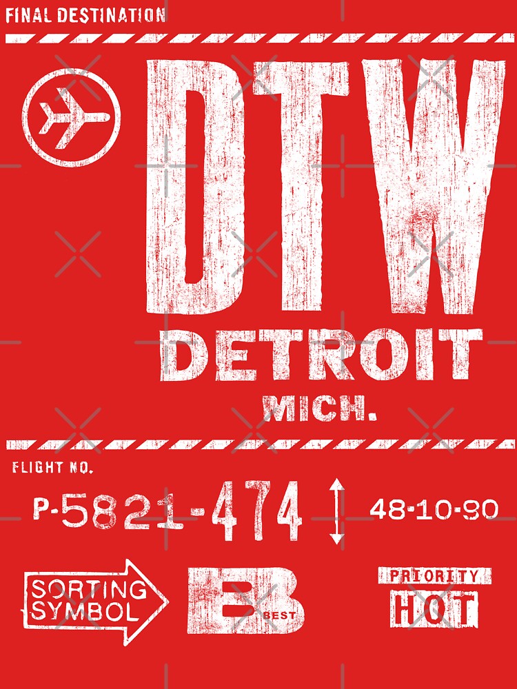 Detroit T-Shirts - DTW Airport - City of Detroit - Motor City Style T-Shirts and Hoodies by Detroit Rebels Brand by DetroitRebels
