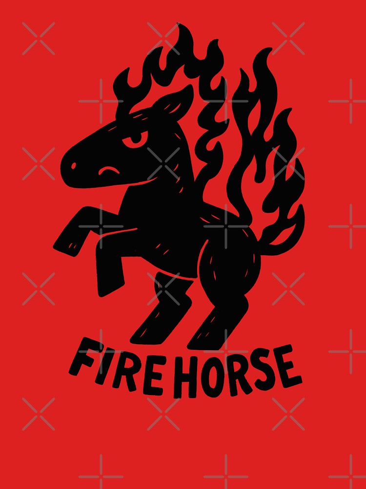 Fire Horse Art in black by FunnehGacha