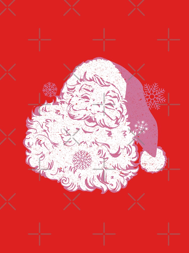 Retro Vintage Pink Santa Claus - Vintage Santa Claus - Christmas by DesignByLeo