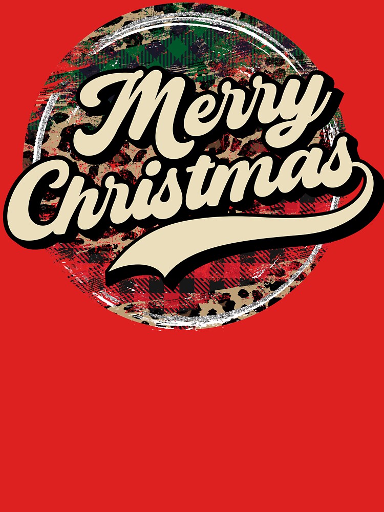 Merry Christmas Vinatge plaid leopard Christmas by Lii-Sun