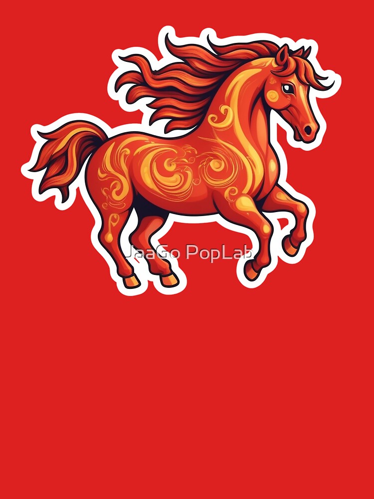 Fire Horse 2026 – Feng Shui Power Symbol | Chinese Zodiac Energy Art by JaaGo PopLab