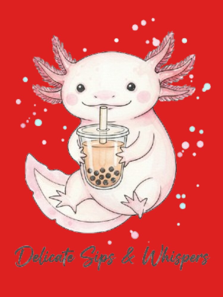 Delicate Sips & Whispers Axolotl Boba by MinimalistMint