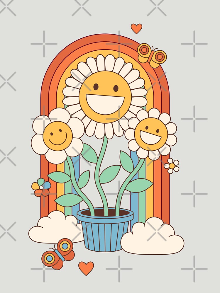 Three Daisy Flowers, Garden Vibes by I Am Cuta