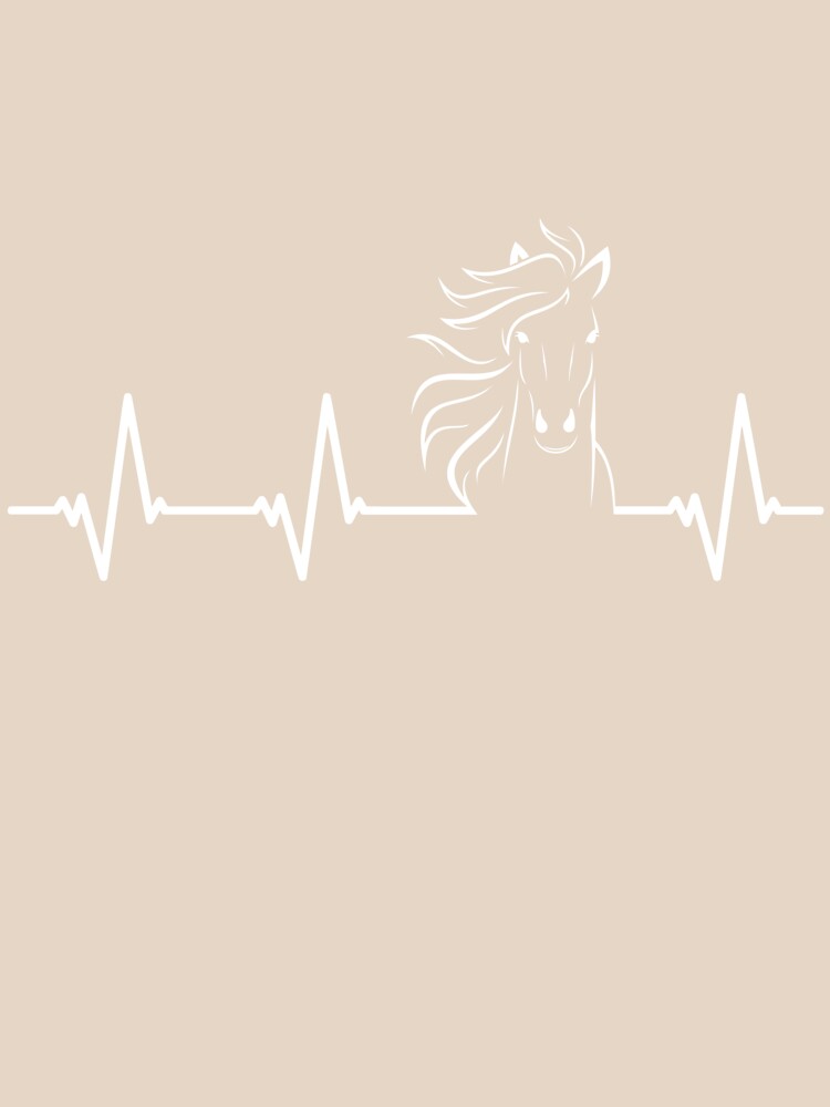 Horse Heartbeat Gift T-Shirt by LazyGreyBear