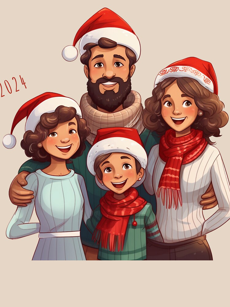 Christmas Surprise " Family Pose with Christmas Hats " Gift by WeekendSurprise
