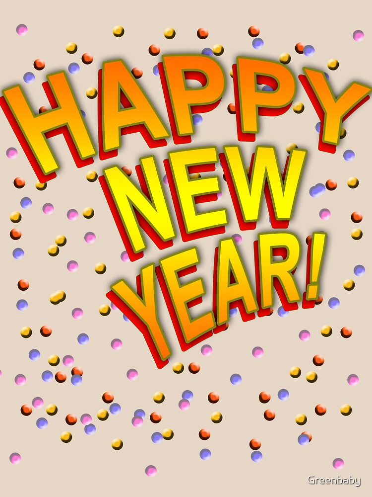 Happy New Year in Festive Colors by Greenbaby