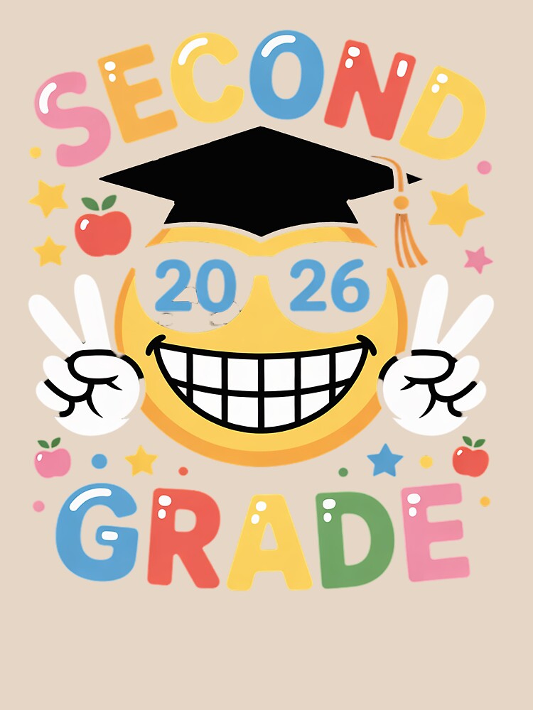 Groovy Second Grade Graduate Happy Graduation Class Of 2026 by BlassmausArt