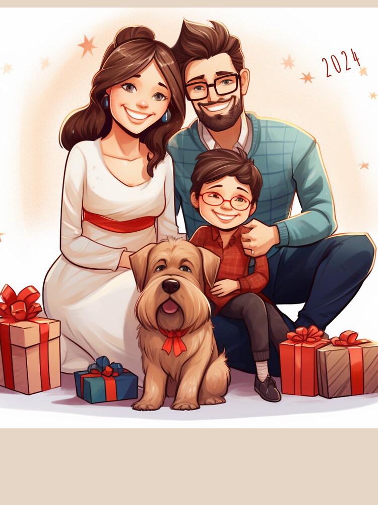 Christmas Surprise " My Magnificent Family and Our Surprised Dog " Gift by WeekendSurprise