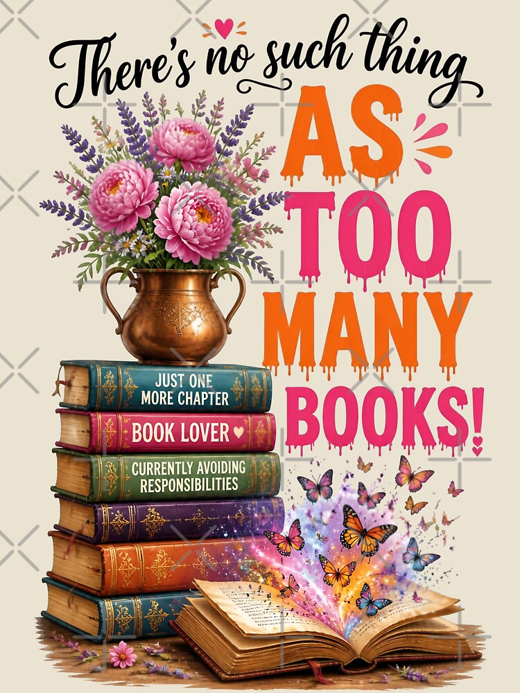 There Is No Such Thing As Too Many Books Reader by Sovereign Supply Co.