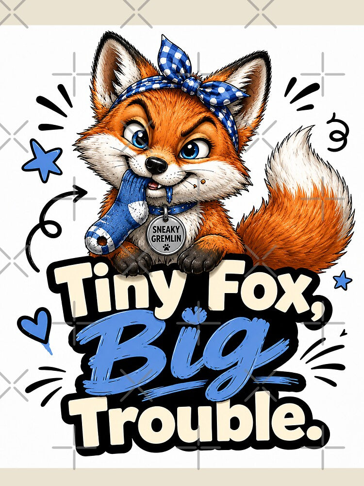 Tiny Fox Big Trouble – Funny Sneaky Gremlin Fox by alw951