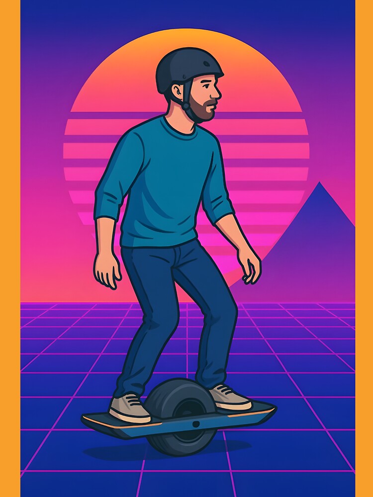 Onewheel – Vaporwave City Grid by Boombox Theory