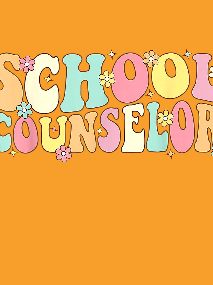Groovy School Counselor Back to School Teacher Counseling T-Shirt by KTY-NUSS