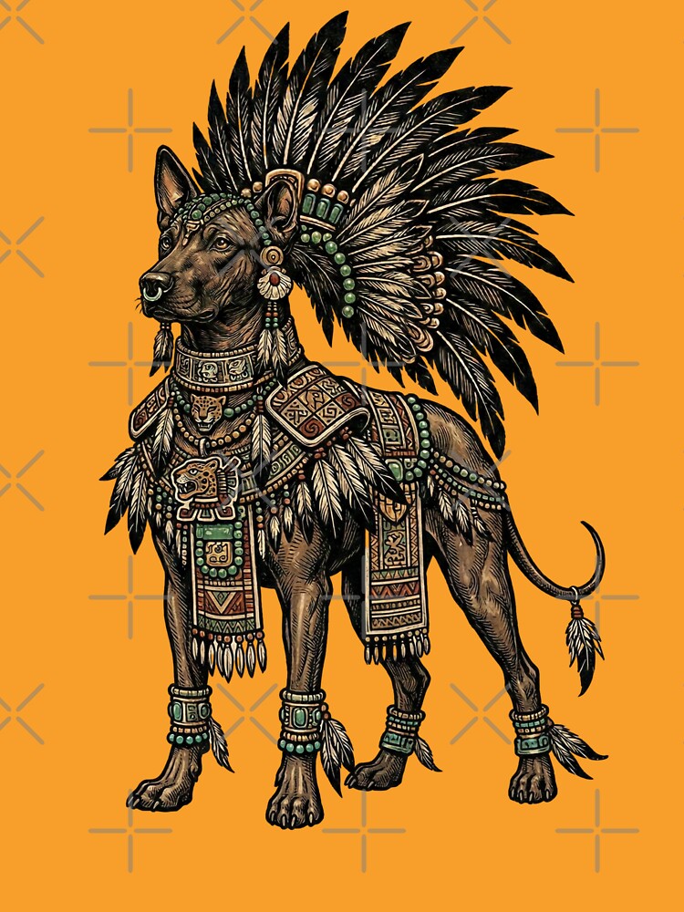 Xoloitzcuintli Aztec Warrior Dog Headdress by d247