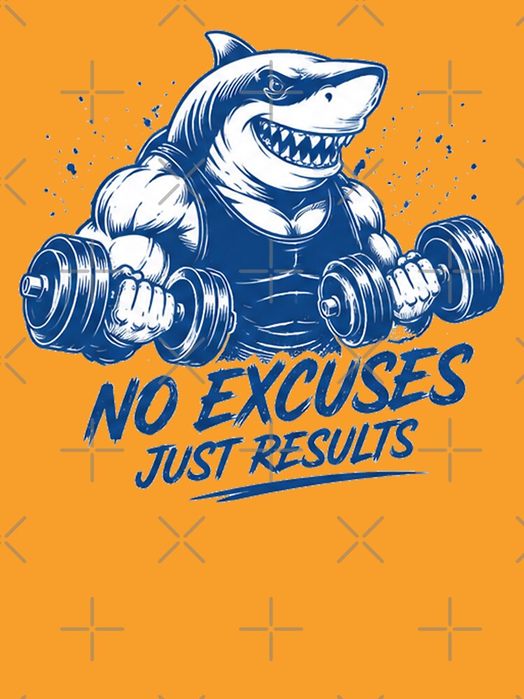 No Excuses Shark Gym Design by bolguzart