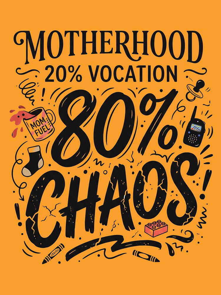 Motherhood 20% Vocation 80% Chaos - Parenting Humor by CoffeeAndChao