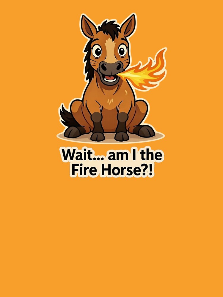 Wait… Am I the Fire Horse?! – Funny Fire-Breathing Horse Cartoon by SilentPowerArt