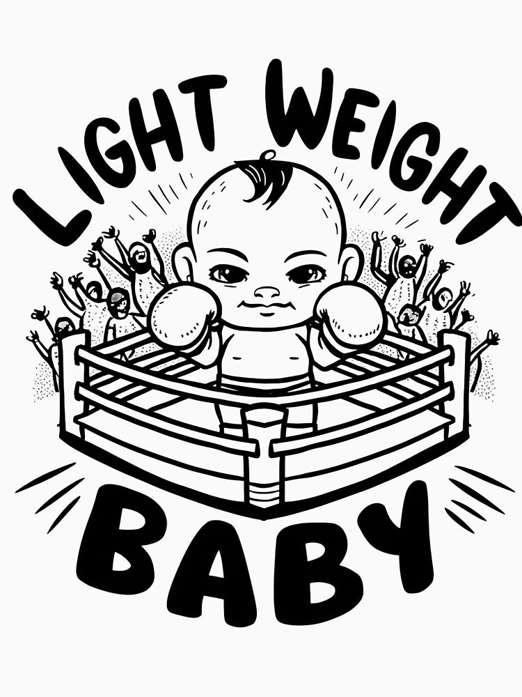 Adorable Boxing Baby "Light Weight Baby" Design by Bmd4Fitness