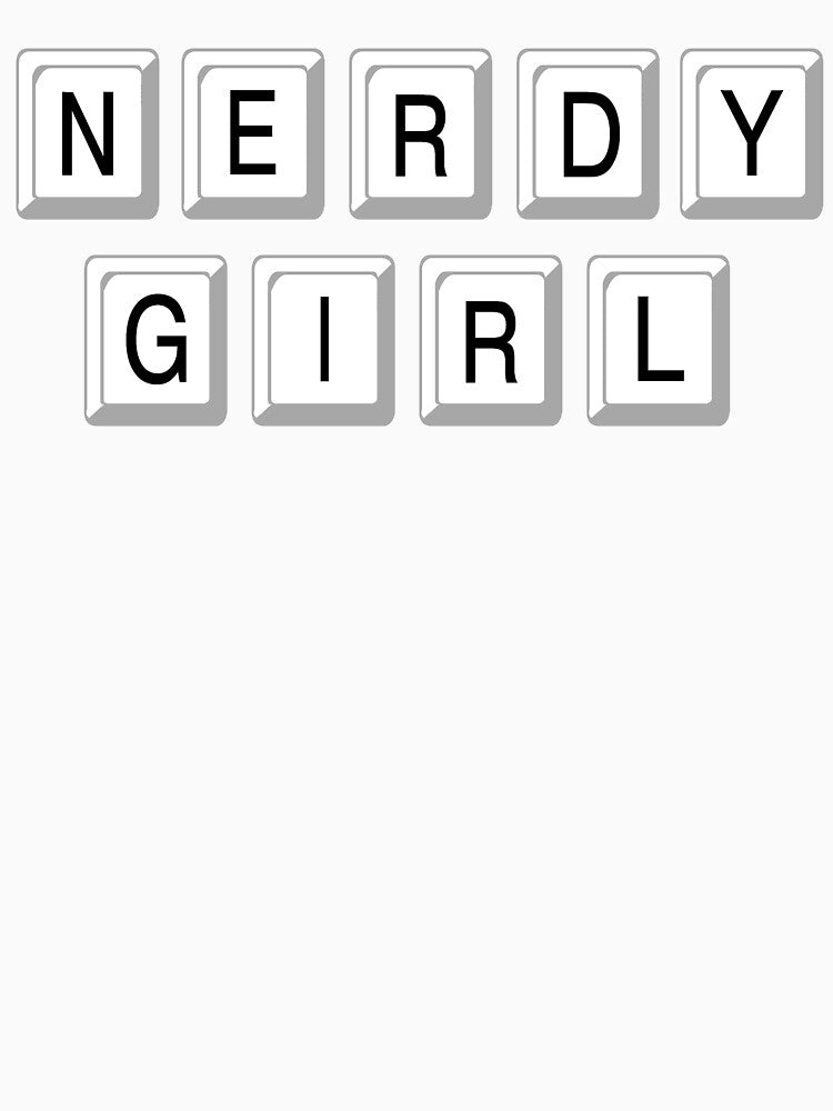 Nerdy Girl Computer and Social Media Art by Rightbrainwoman