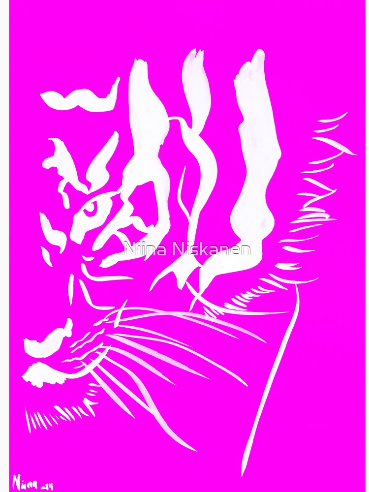 Eye of The Tiger - Pink & White by Niina  Niskanen
