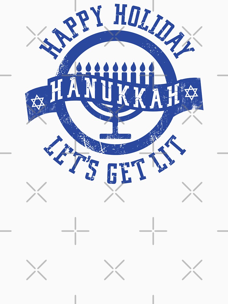 Hanukkah Let's Get Lit - Vintage Look by Whimsical  Thinker