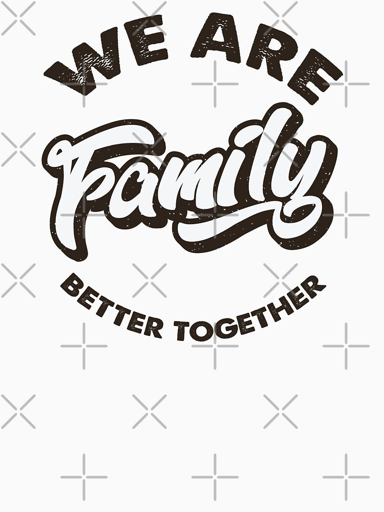Vintage We Are Family - Black Text by Whimsical  Thinker