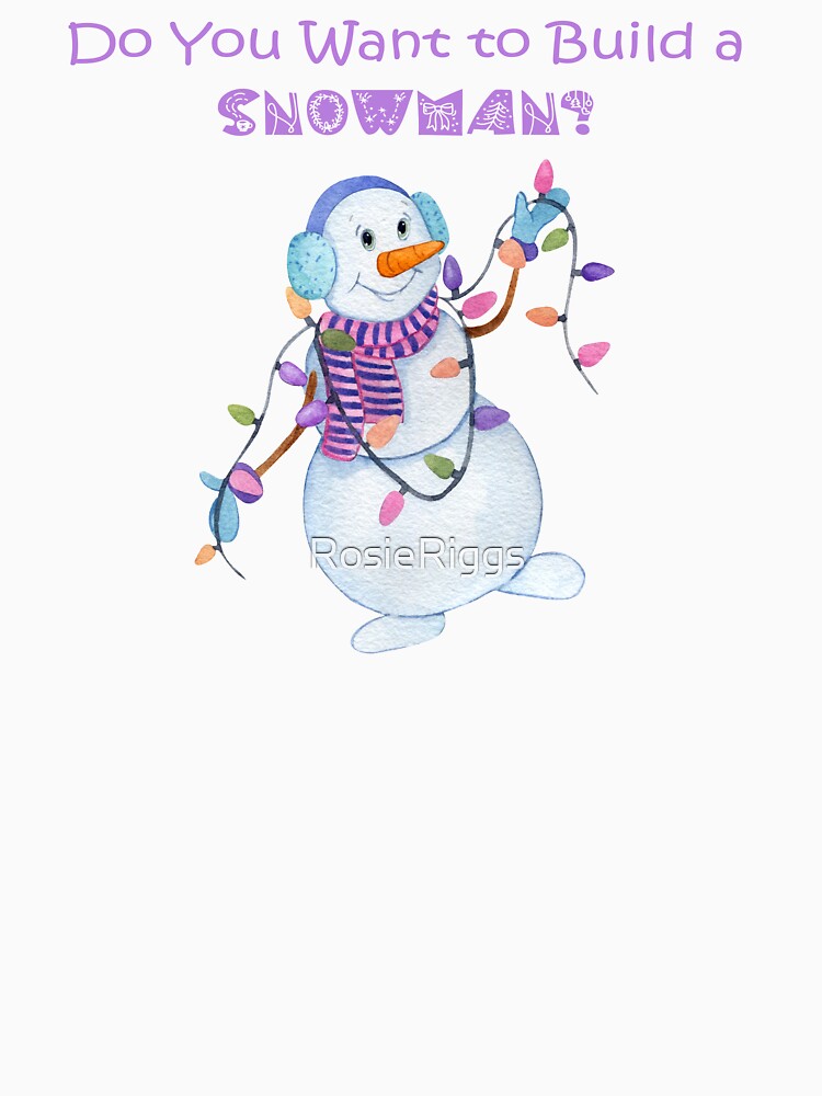 Do You Want To Build A Snowman?  Pink & Purple by RosieRiggs