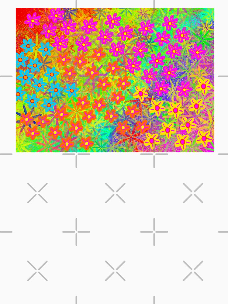 Psychedelic Retro Flower Power Colorful Design by Vividality