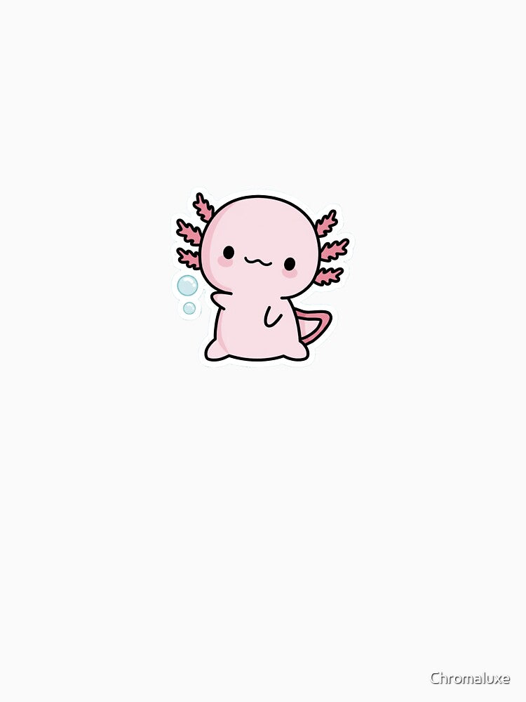 Kawaii Axolotl Bubble Friend by Chromaluxe