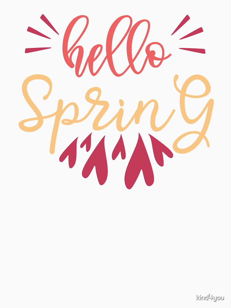 Hello Spring: 2022 spring with flowers and shapes Happy Easter Shirt, Colorful Floral Spring Gift For Women Girls by kind4you