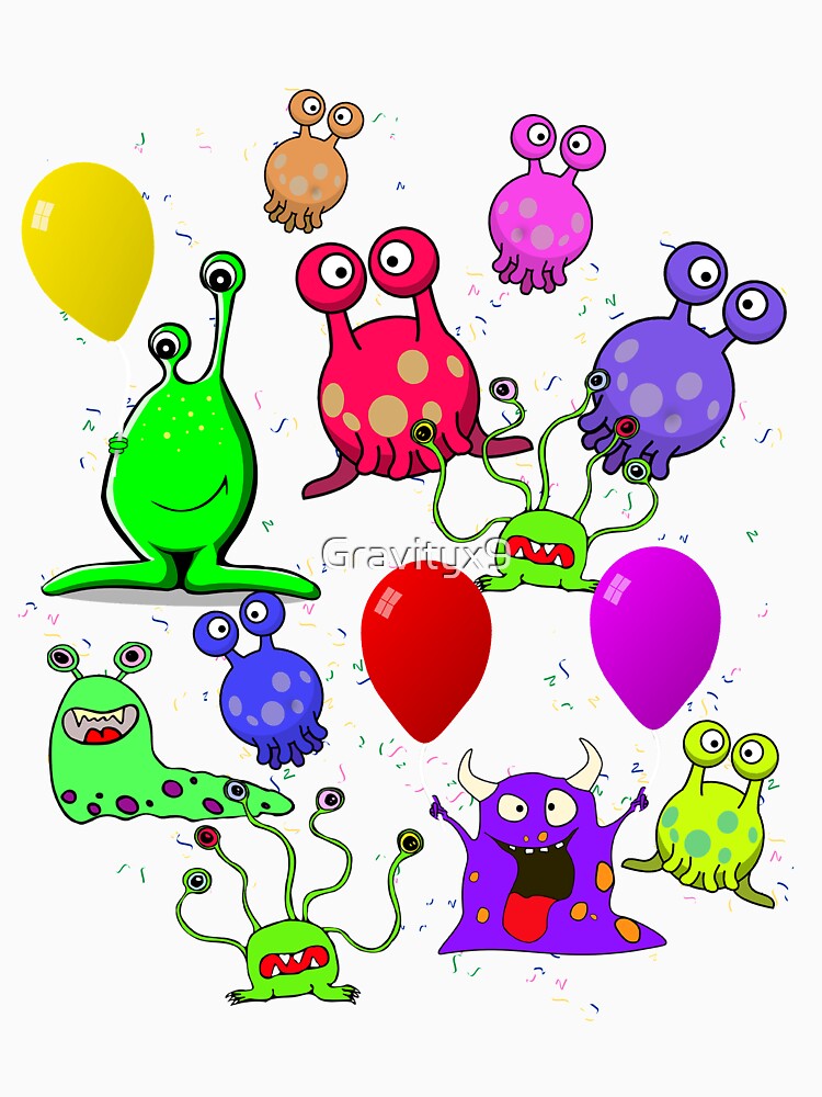 Alien Art - Party with Aliens Pattern by Gravityx9
