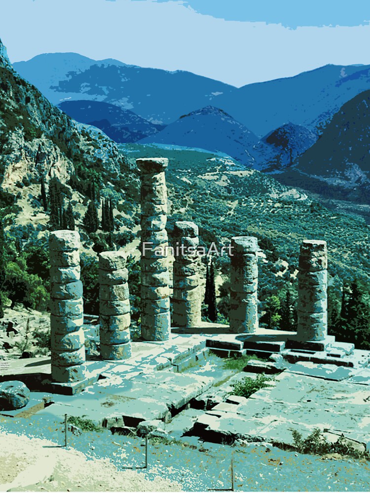 Travel Posters_Visit Delphi_Greece. by FanitsaArt
