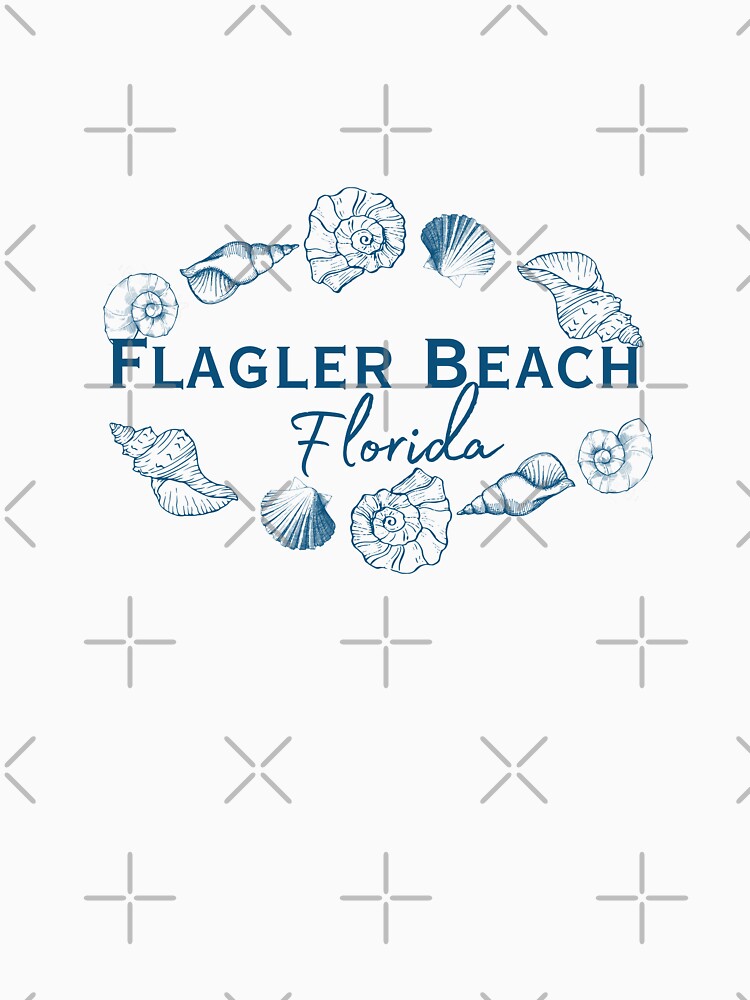 Flagler Beach Florida Seashell Circle Shirt | Coastal Beach Souvenir Tee | Ocean-Inspired Florida Apparel by DonnaRaine