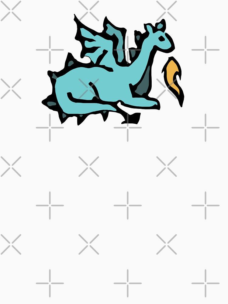 Cute Little Dragon With Fire (Blue) by bassoongirl123
