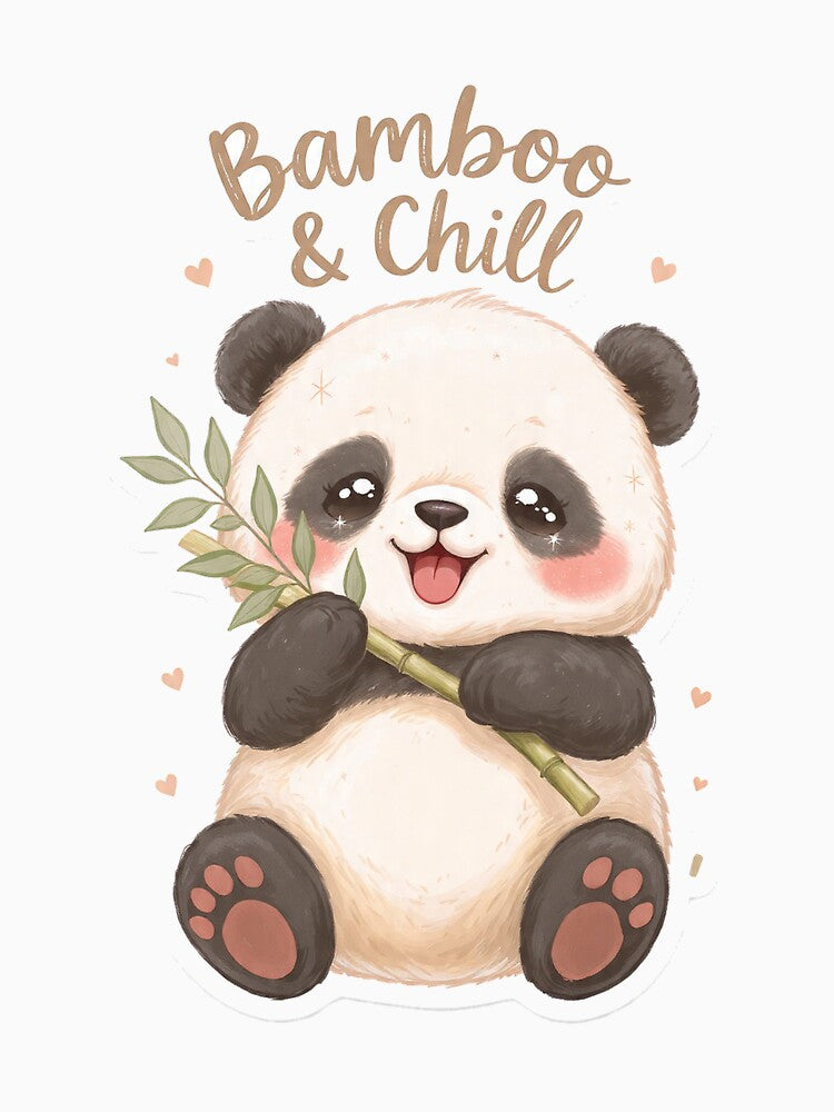 Bamboo & Chill Cute Panda Design by Wild Print Co Est 2026